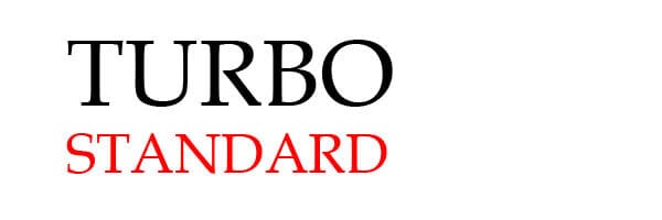 Turbosprężarki standardowe, zwykłe